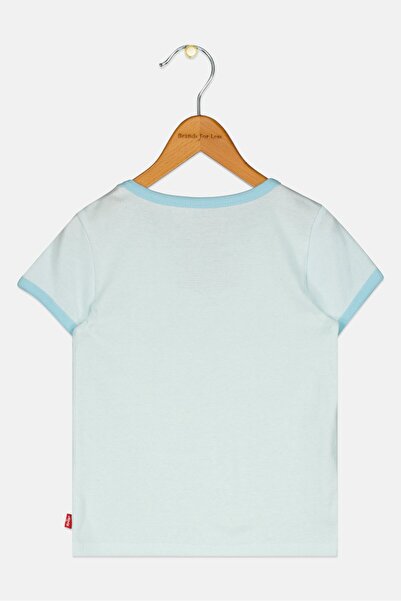 Levi's Kids Girl Brand Logo Meet And Greet Top, Light Pastel Blue