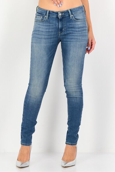 Levi's Women Skinny Fit Washed Stretchable 711 Jeans, Blue