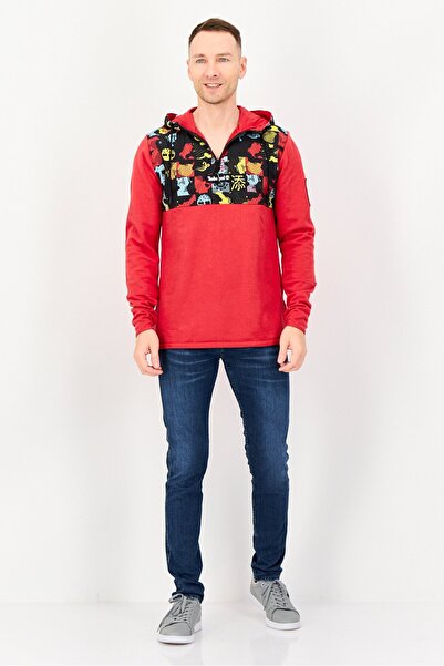 Timberland Men Graphic Print Long Sleeve Hoodie, Multicolor