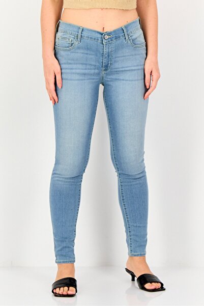 Levi's Women 710 Skinny Fit Washed Stretchable Denim Jeans, Light Blue
