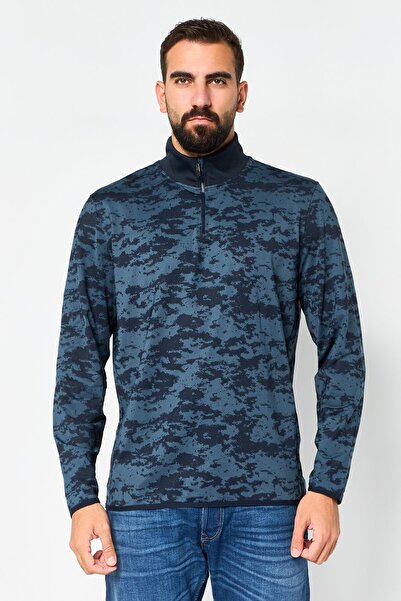 Lyle & Scott Men Mock Neck Long Sleeve Space Dye Sweatshirt, Multicolor