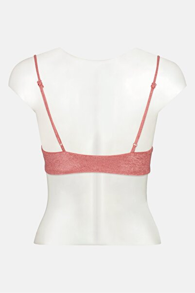 Reserved Women Non Padded Textured Bikini Top, Dark Old Rose