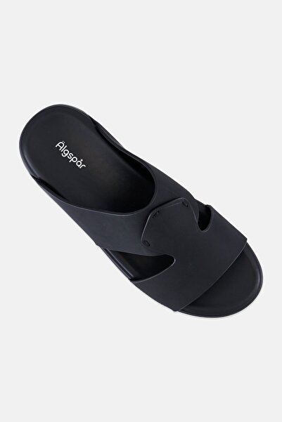 Algspar Men Slip On Arabic Sandals, Black