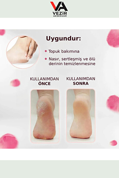 BUFFER®PX Profesyonel Elektrikli Pedikür Aleti | Nasır & Ölü Deri Temizleyici | Şarjlı, LED Işıklı