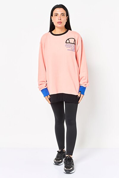 Ellesse Women Sportswear Fit Long Sleeves Outdoor Sweatshirt, Coral