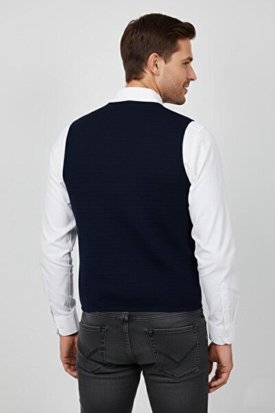 Triko Nehir Men's Sports Buttoned Vest Steel Mesh Regular Fit Bgl-St04837