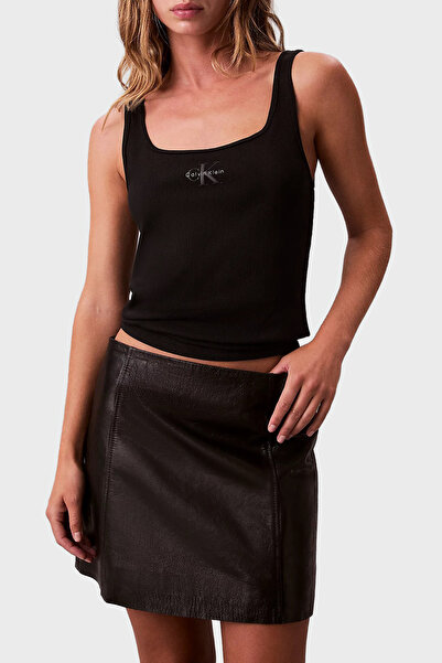 Calvin Klein Fitilli Logolu Pamuklu Slim Fit Yuvarlak Yaka Atlet LV047A804GUB1 ATLET LV047A804