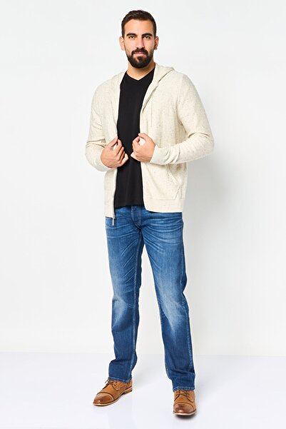 Hawker Rye Men Textured Long Sleeve Hoodie, Beige