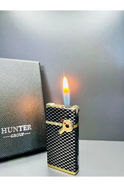 Hunter Çift Fonksiyon Ateşleme Gazlı Çelik Gövde Çakmak