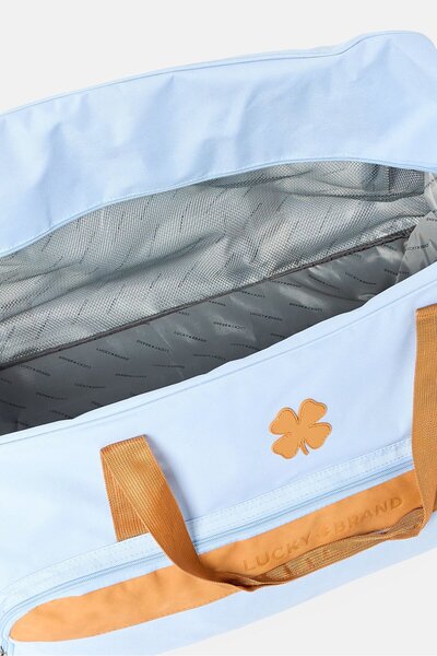 LUCKY BRAND Brand Logo Rolling Duffle Bag, Pastel Blue