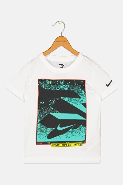 Nike 3Brand by Russell Wilson Toddlers Boy Crew Neck Short Sleeve Graphic Print T-Shirt, White