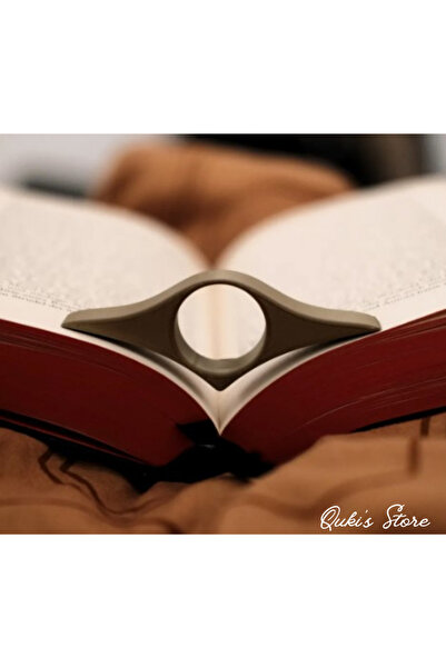 Qukis Store خاتم قراءة الكتب مع فتحة للأصابع، قطعتان، أسود