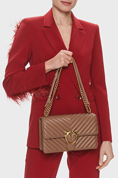 PİNKO Genuine Leather Adjustable Chain Strap Bag Bag 100941 A0Gk D01Q