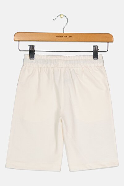 Marvel Kids Boy Drawstring Graphic Print Basic Shorts, Off White