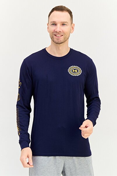 Under Armour Men Loose Fit Long Sleeve Outdoor T-Shirt, Navy