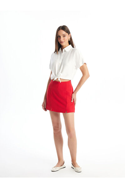 LC Waikiki Zippered Women's Skirt with Shorts