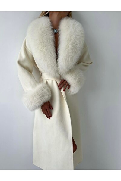 İambabydesign kürklü kaşe mont