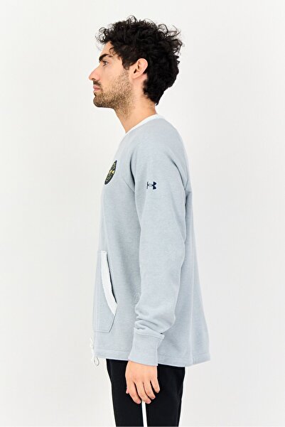 Under Armour x Dwayne Johnson Men Loose Fit Long Sleeve Outdoor Sweatshirt, Grey