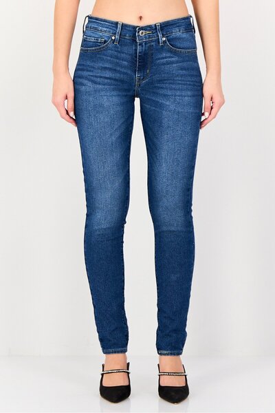 Levi's Women Skinny Fit Washed Stretchable Denim, Blue