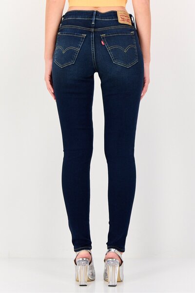 Levi's Women Super Skinny Fit Solid Stretchable Jeans, Dark Medium