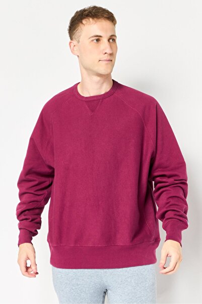 Champion بلوزات رياضية خارجية بأكمام طويلة للرجال، لون عنابي