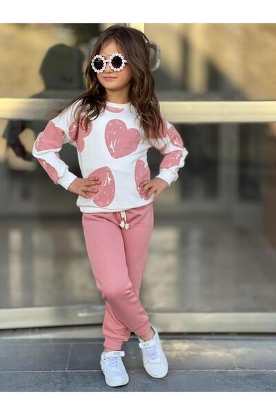 mandalinsbaby Heart Girl's Tracksuit Set