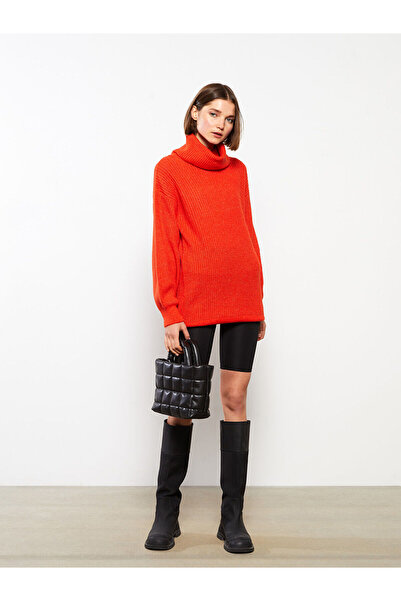 LC Waikiki Vizyon New Season Stand Collar Women's Knitwear Tunic