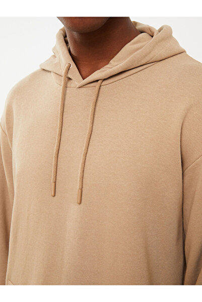 LC Waikiki Beige Long Sleeve Basic Men's Hoodie