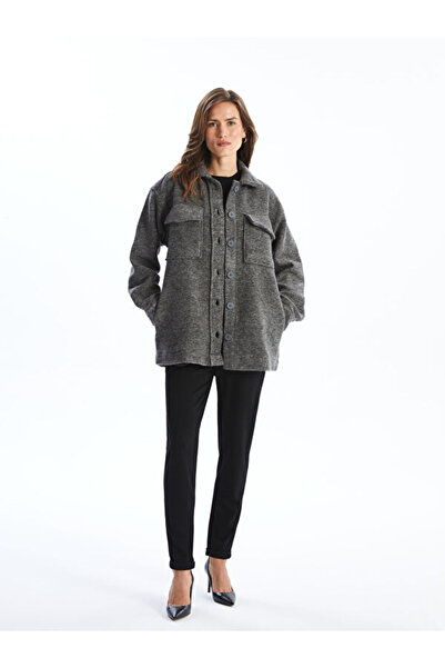 LC Waikiki Oversize Women's Stamp Shirt Jacket