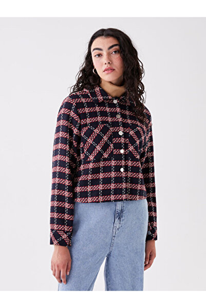 LC Waikiki Шарено изрязано дамско яке с дълъг ръкав