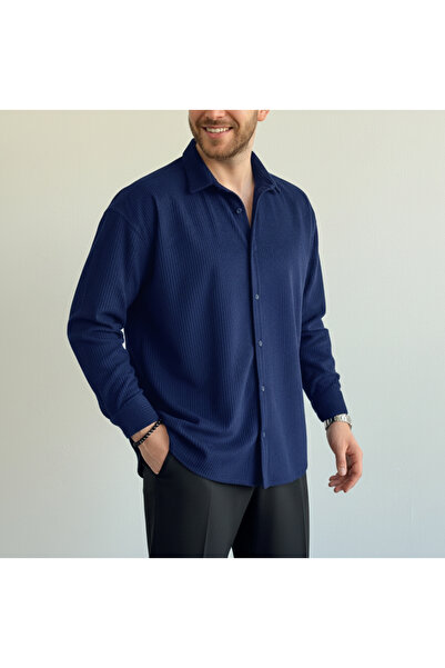 viperkombin Fitilli Kadife Gömlek Tok Yapılı Regular Kalıp Uzun Kollu