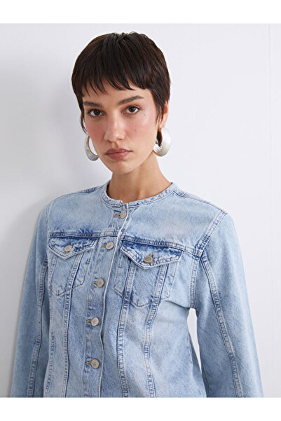 LC Waikiki Jachetă de blugi pentru femei cu gât crew