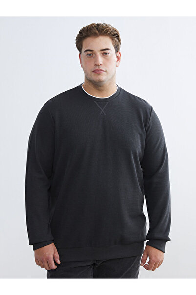 LC Waikiki Sweatshirt pentru bărbați cu guler Roba Zero, mărime mare, Sparkli...
