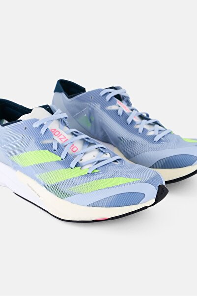 adidas Men Adizero Adios 8 M Lace Up Running Shoes, Light Blue