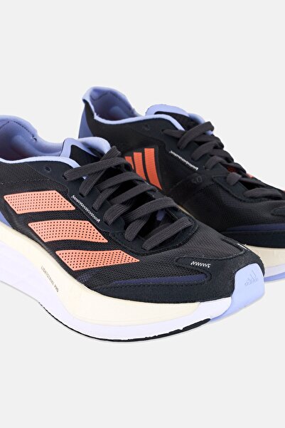 adidas Women Adizero Boston 11 Lace Up Running Shoes, Dark Grey