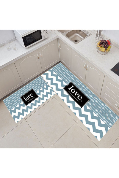 HALAMODO Wave Pattern Soft Rug Multicolour 40x60cm