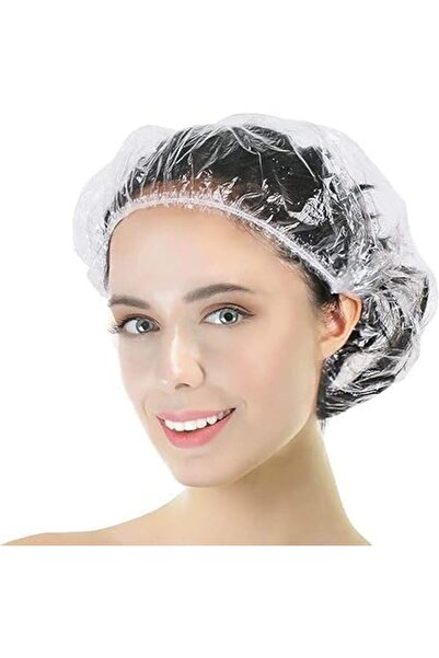 Other Disposable Stretchable Transparent Shower Caps, Thick & Flexible (100 pcs)