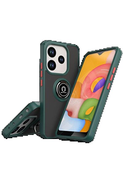UStores Xiaomi Redmi Note 14 4g Compatible Montreal Ringed Silicone Cover - Green-(5796) - Netihv7615-2113