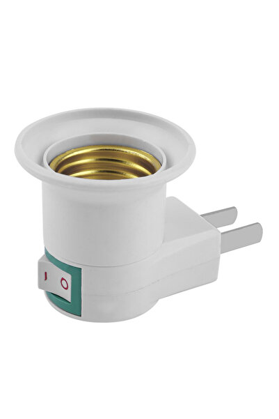 HALAMODO مقبس حائط أبيض مع ضوء مصباح