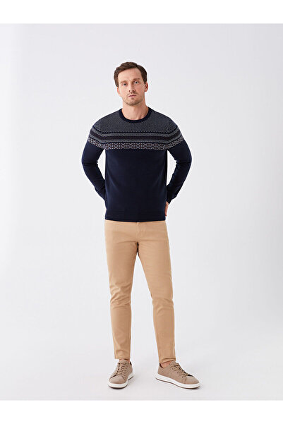 LC Waikiki Strickpullover für Herren – Langarm, Rundhalsausschnitt, gemustert