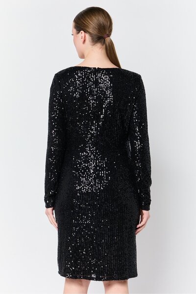 NANETTE LEPORE Women Metallic Midi Dress, Black