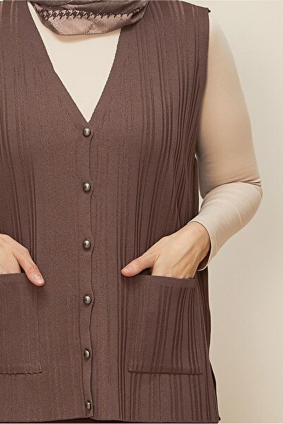 Alvina Plus Size Knitting Vest 20857