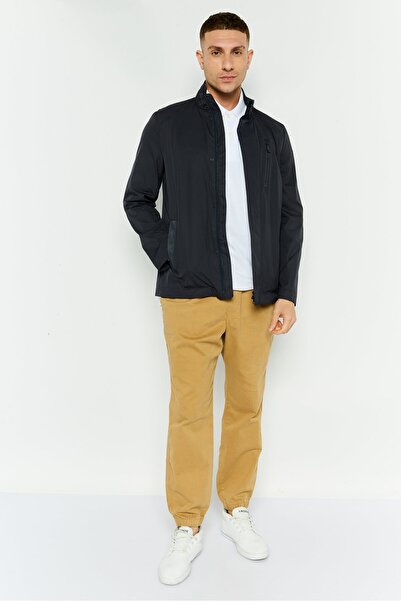 Geox Men Solid Jacket Shirts, Navy Blue