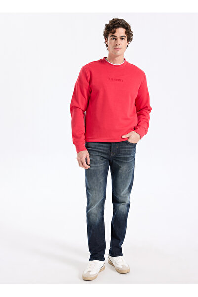Lee Cooper Round Neck Red Men's Sweatshirt 261 Lcm 241058 Noahes Red