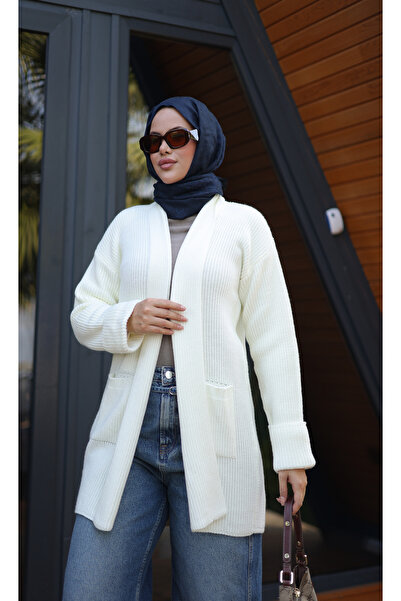 NEW DAĞ Basic Textured Knit Cardigan