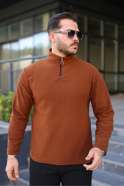 Berka Mock Neck Polar Sweatshirt – Cold-Proof, Non-Pilling, Comfortable Fit