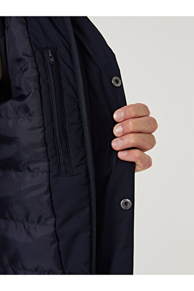 LC Waikiki Vision Lacivert Стандартна модель чоловічого пальто з капюшоном