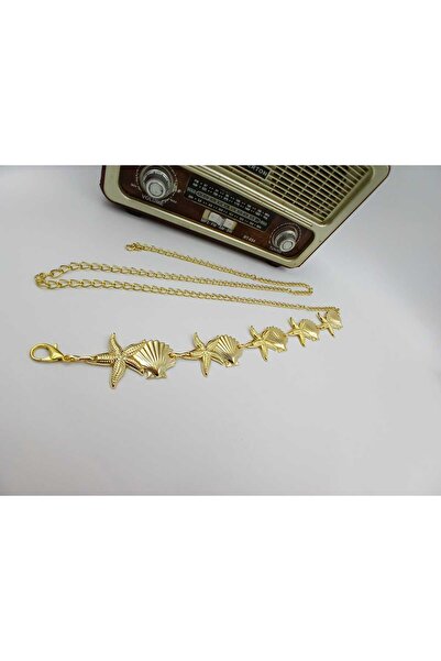 arlıva moda Starfish and Seashell Pattern Chain Women's Trouser Belt, Dress B...