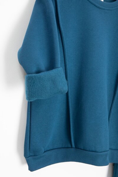 Cansın Mini Set de trening pentru băieți Indigo, cu detalii de armă, cu căptușeală din fleece 23344