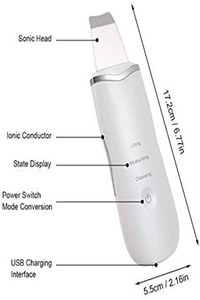 GENERIC4 جهاز تقشير البشرة بالموجات فوق الصوتية - أبيض